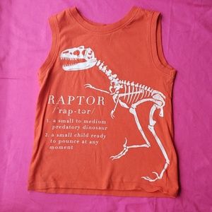 Orange kid's Dinosaur tank top